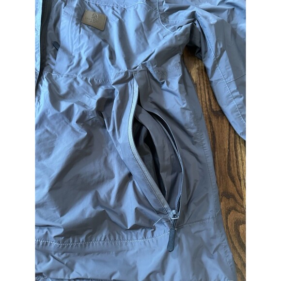 Little Donkey Andy Mens Rain Jacket Sz Medium Gray Full Zip Hooded Windbreaker - Picture 5 of 13